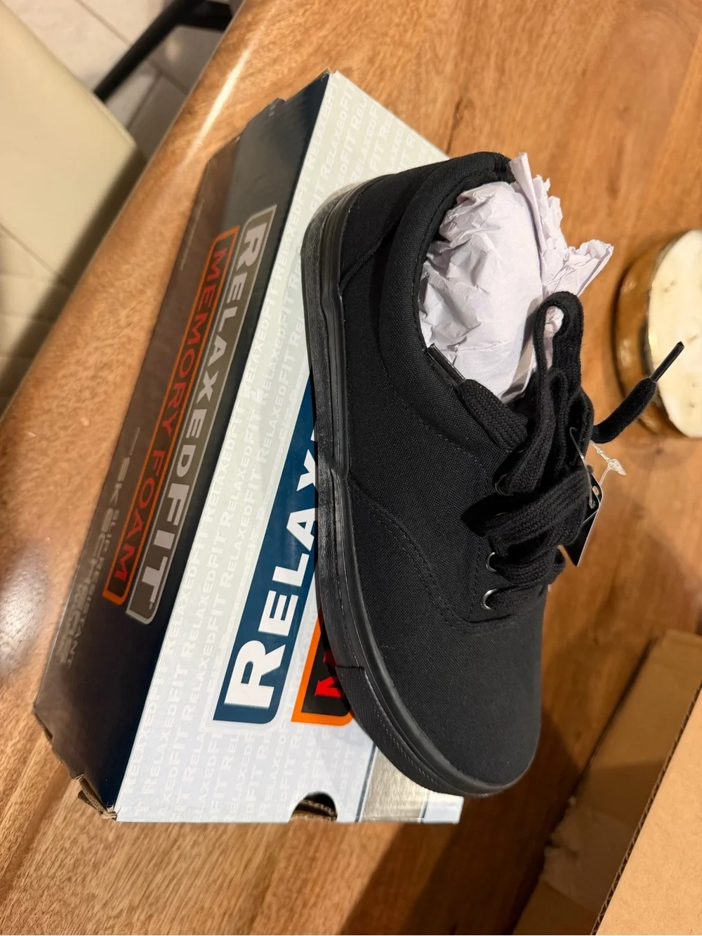 Skechers Men's Black Lace-Up Casual Sneaker